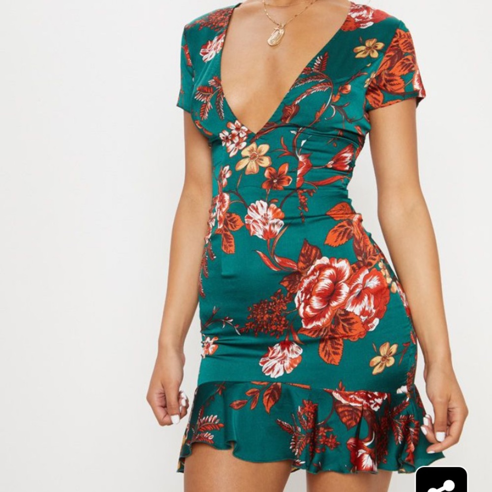 Emerald Green Criss Cross Dress